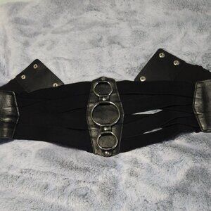 BlackButterfly   Lattice Corset Elastic PU Belt size XL